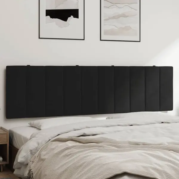 Gossi perna tablie de pat, negru, 180 cm, catifea