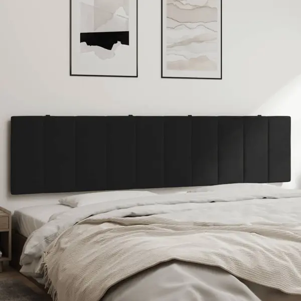 Gossi perna tablie de pat, negru, 200 cm, catifea