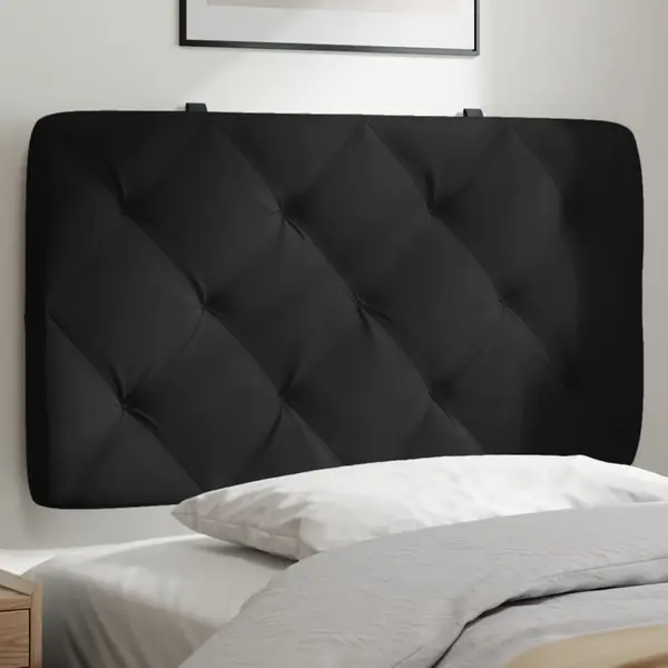 Gossi perna tablie de pat, negru, 80 cm, catifea
