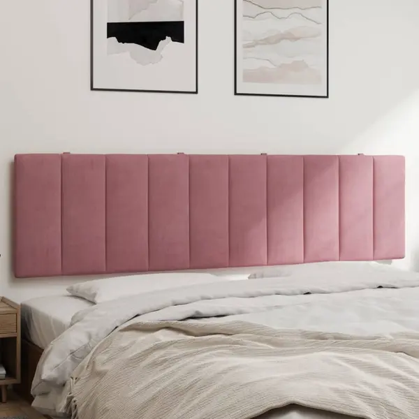 Gossi perna tablie de pat, roz, 180 cm, catifea