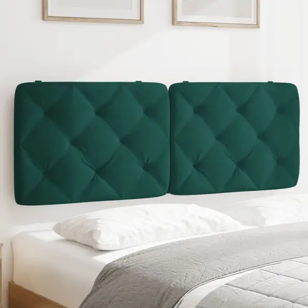 Gossi perna tablie de pat, verde, 140 cm, catifea