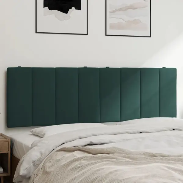 Gossi perna tablie de pat, verde, 160 cm, catifea