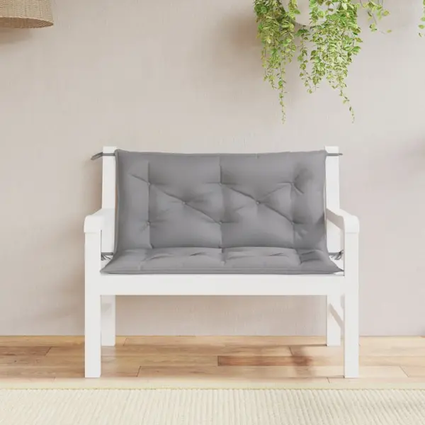 Gossi perne banca de gradina 2 buc., gri, 100x50x7cm, tesatura oxford
