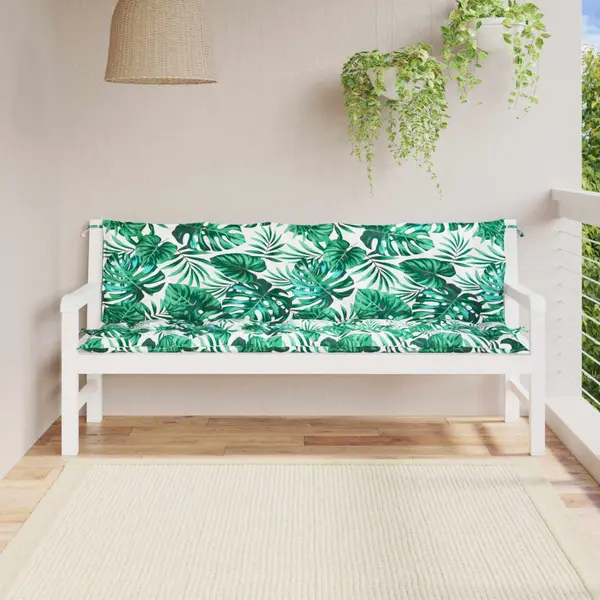 Gossi perne banca de gradina 2 buc., model frunze, 180x50x7cm, textil