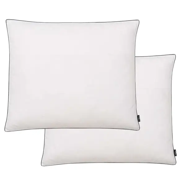 Gossi perne cu umplutura din puf/pene, 2 buc., 70 x 60 cm, alb