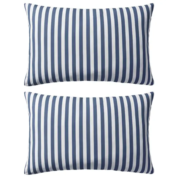 Gossi perne de exterior, 2 buc., bleumarin, 60x40 cm, imprimeu dungi