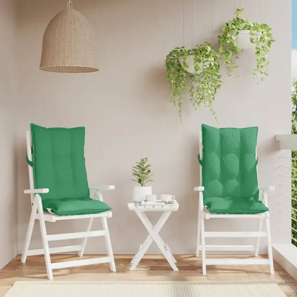 Gossi perne scaun cu spatar inalt, 2 buc, verde, tesatura oxford