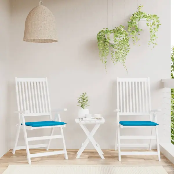 Gossi perne scaune gradina 2 buc. albastru 50x50x3 cm tesatura oxford