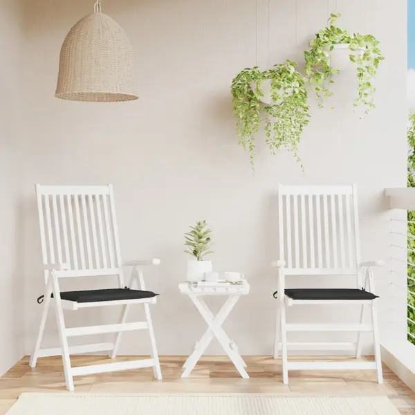 Gossi perne scaune gradina 2 buc. negru 50x50x3 cm tesatura oxford