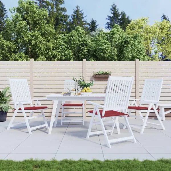 Gossi perne scaune gradina 4 buc. rosu vin 50x50x3 cm tesatura oxford