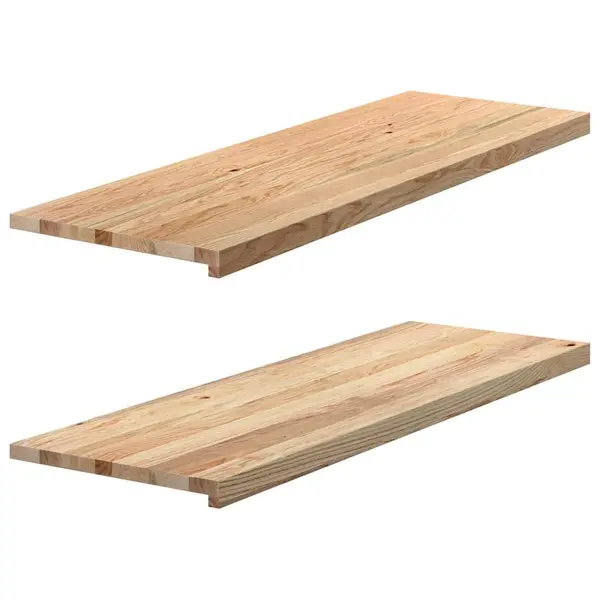 Gossi pervaz 2 buc lemn masiv de stejar netratat 120x40x2 cm