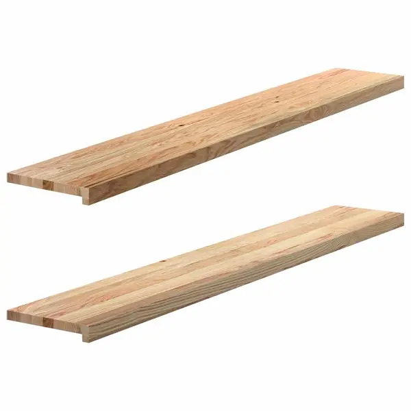 Gossi pervaz 2 buc lemn masiv de stejar netratat 160x25x2 cm