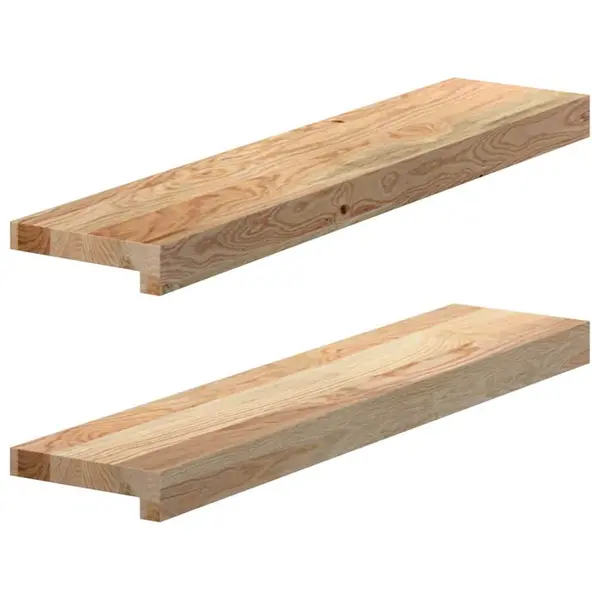 Gossi pervaz 2 buc lemn masiv de stejar netratat 70x15x2 cm