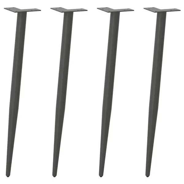 Gossi picioare masuta cafea forma conica 4 buc antracit 72-73 cm otel