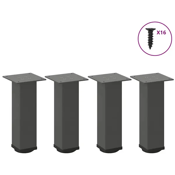Gossi picioare masuta de cafea 4 buc antracit 42-44 cm otel