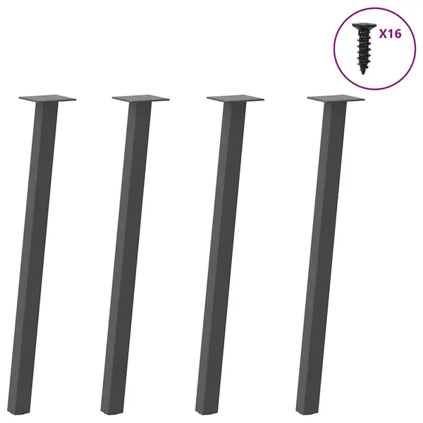 Gossi picioare masuta de cafea 4 buc antracit 72 cm otel
