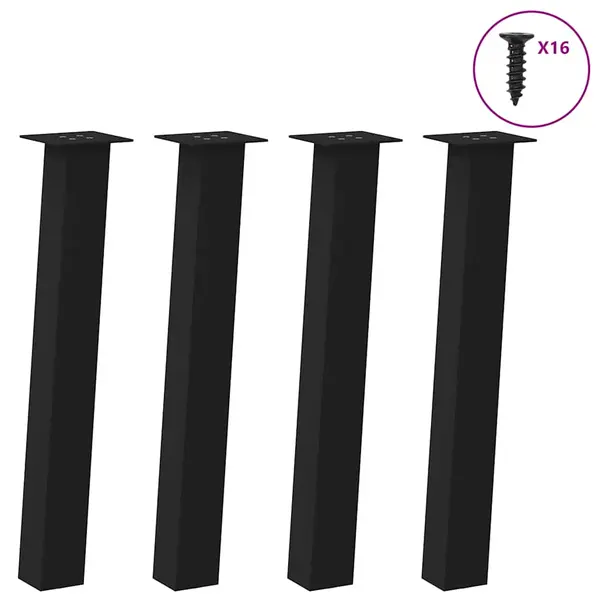 Gossi picioare masuta de cafea 4 buc negru 72 cm otel