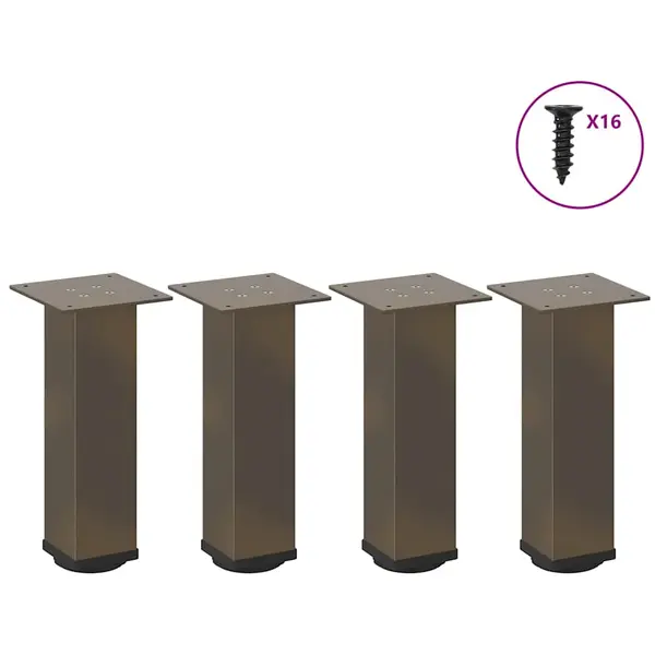 Gossi picioare masuta de cafea 4 buc otel natural 42-44 cm otel
