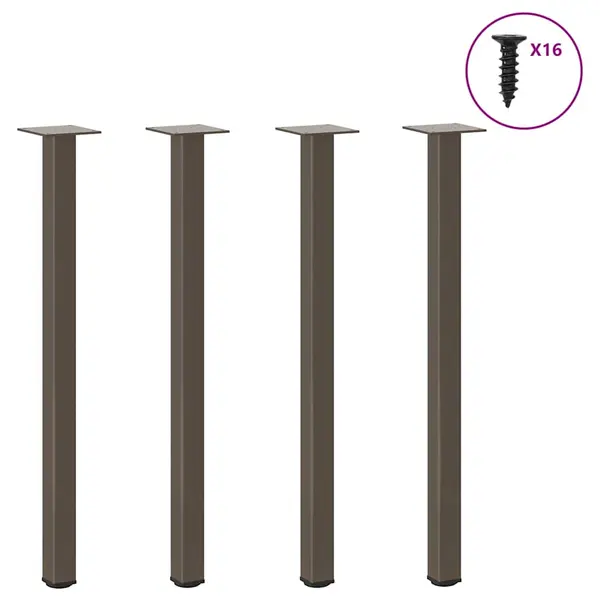 Gossi picioare masuta de cafea 4 buc otel natural 72-74 cm otel