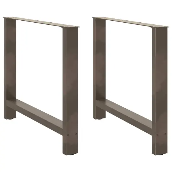 Gossi picioare masuta de cafea otel natural 2 buc 100x(72-73) cm otel