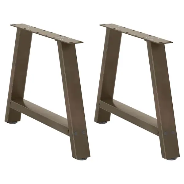 Gossi picioare pentru masa cafea in forma a 2 buc 70x(42-43) cm otel