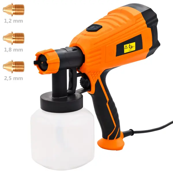 Gossi pistol electric de vopsit cu duze in 3 dimensiuni 500 w 800 ml