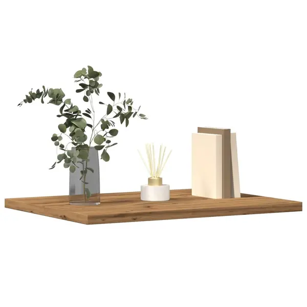 Gossi placi biblioteca, 4 buc., stejar artizanal, 40x30x1,5 cm, lemn