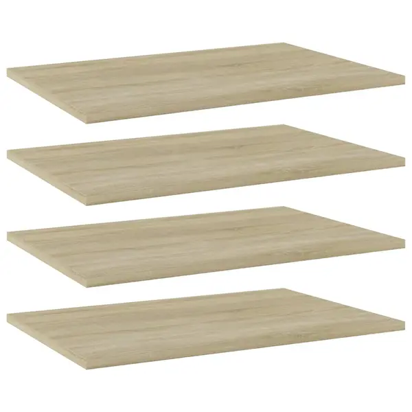 Gossi placi biblioteca, 4 buc, stejar sonoma, 60 x 40 x 1,5 cm, pal