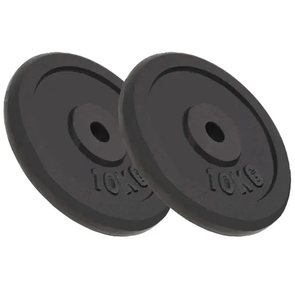 Gossi placi de greutate, 2 buc., 2x10 kg, fonta