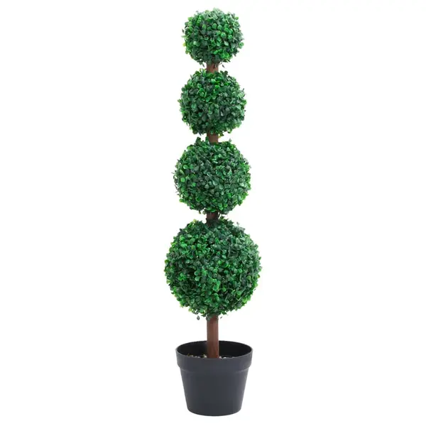 Gossi planta artificiala cimisir cu ghiveci, verde, 90cm, forma minge