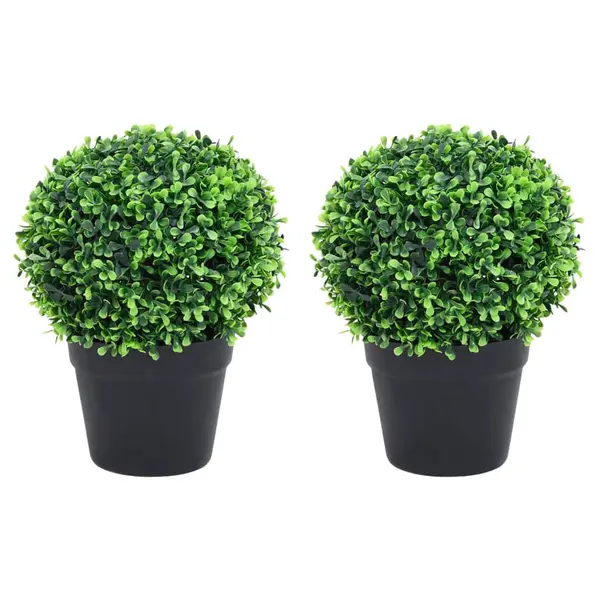 Gossi plante artificiale cimisir cu ghiveci, 2 buc. verde 27 cm minge