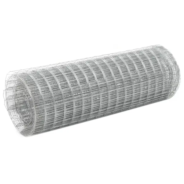 Gossi plasa de sarma gaini, argintiu, 10 x 0,5 m, otel galvanizat