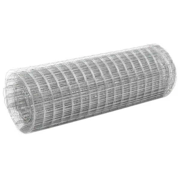 Gossi plasa de sarma gaini, argintiu, 10 x 0,5 m, otel galvanizat