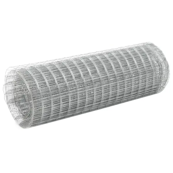 Gossi plasa de sarma gaini, argintiu, 25 x 0,5 m, otel galvanizat