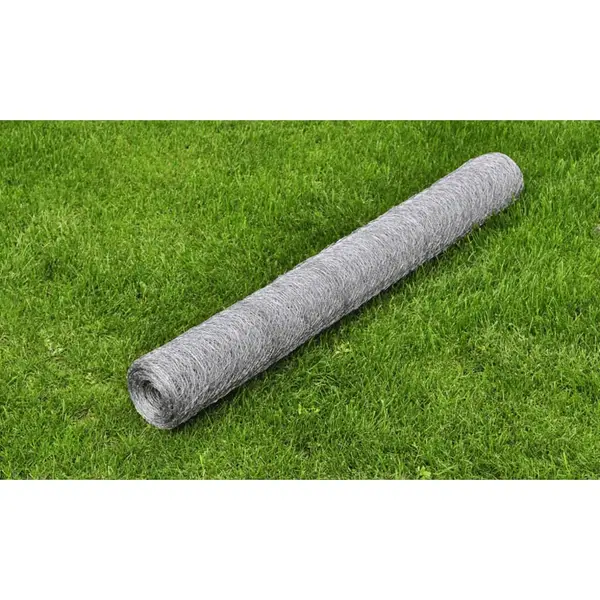 Gossi plasa de sarma gaini, argintiu, 25 x 0,75 m, otel galvanizat