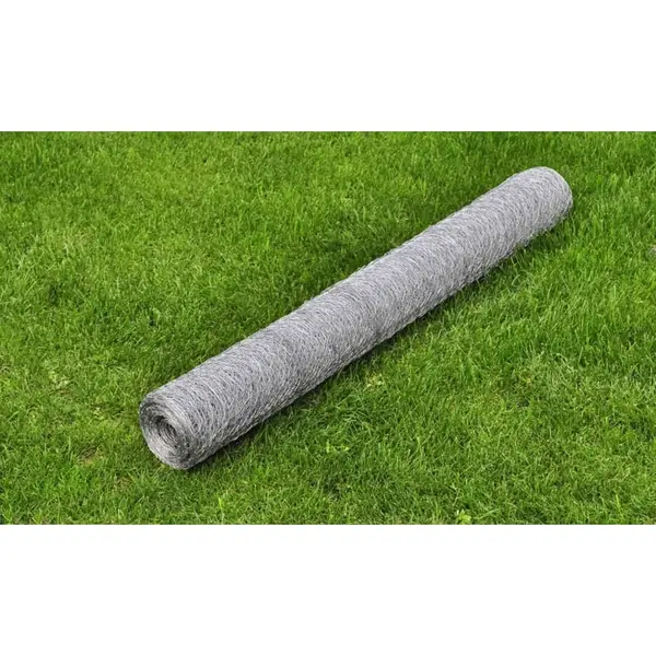 Gossi plasa de sarma gaini, argintiu, 25 x 0,75 m, otel galvanizat