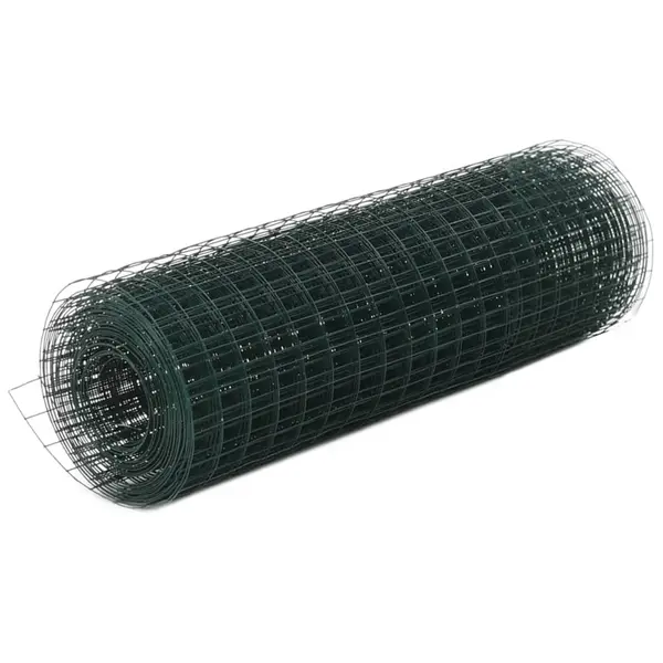 Gossi plasa de sarma gaini, verde, 10 x 0,5 m, otel cu invelis pvc