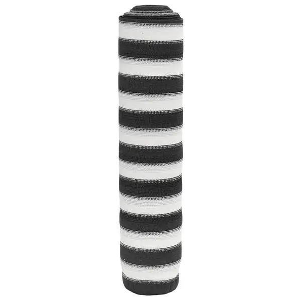 Gossi plasa protectie intimitate, antracit/alb, 2x25 m, hdpe, 75 g/m2