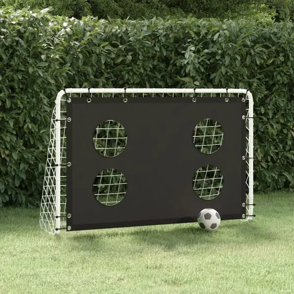 Gossi poarta de fotbal cu plasa de antrenament, 184x61x122 cm, otel