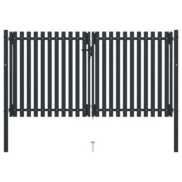 Gossi poarta de gard dubla, antracit, 306 x 220 cm, otel
