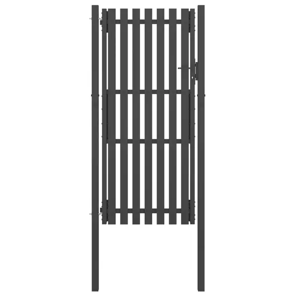 Gossi poarta de gard gradina, antracit, 1 x 2,5 m, otel