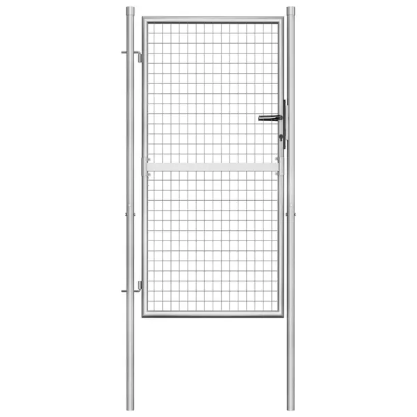 Gossi poarta de gradina, argintiu, 105 x 200 cm, otel galvanizat