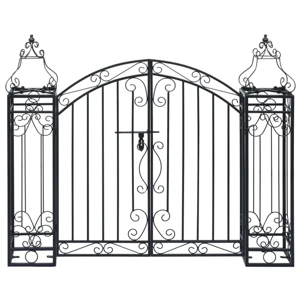 Gossi poarta de gradina ornamentala, 122 x 20,5 x 100 cm, fier forjat