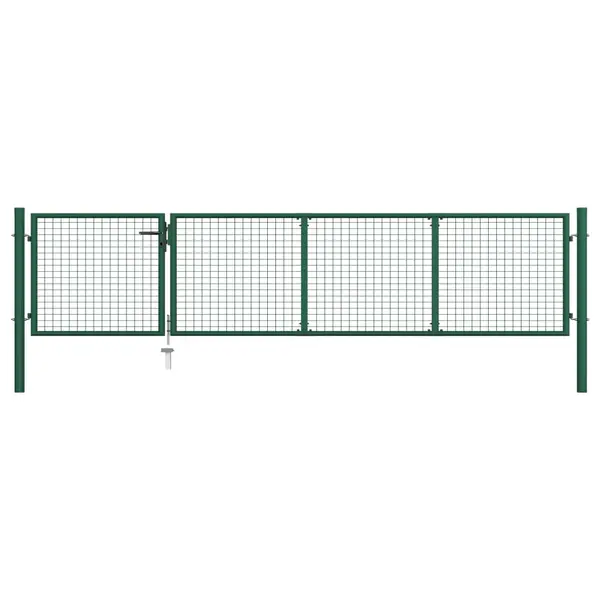 Gossi poarta de gradina, verde, 350 x 75 cm, otel