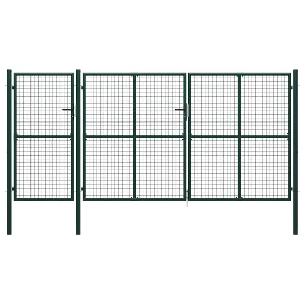 Gossi poarta de gradina, verde, 400 x 150 cm, otel