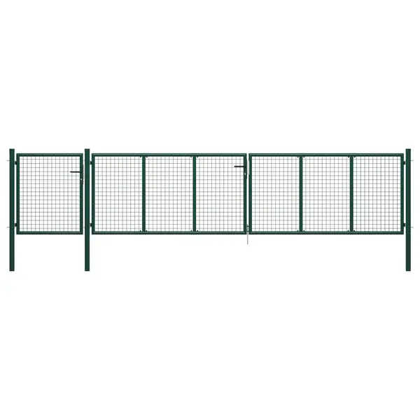 Gossi poarta de gradina, verde, 500 x 100 cm, otel