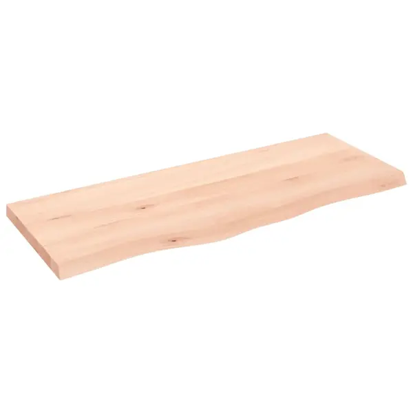 Gossi polita de perete, 100x40x(2-4)cm, lemn masiv de stejar netratat
