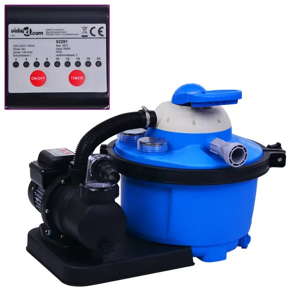 Gossi pompa filtru cu nisip, cu temporizator, 450 w 25 l