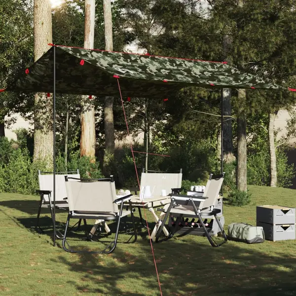 Gossi prelata de camping, camuflaj, 306x306 cm, impermeabila