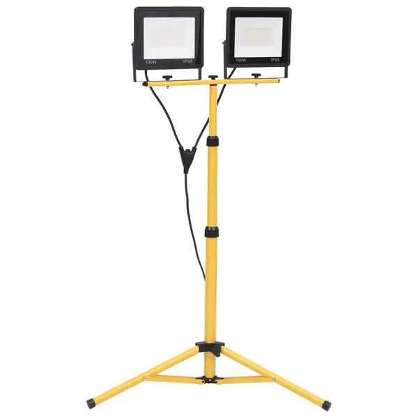 Gossi proiector cu led si trepied, 2x100 w, alb cald